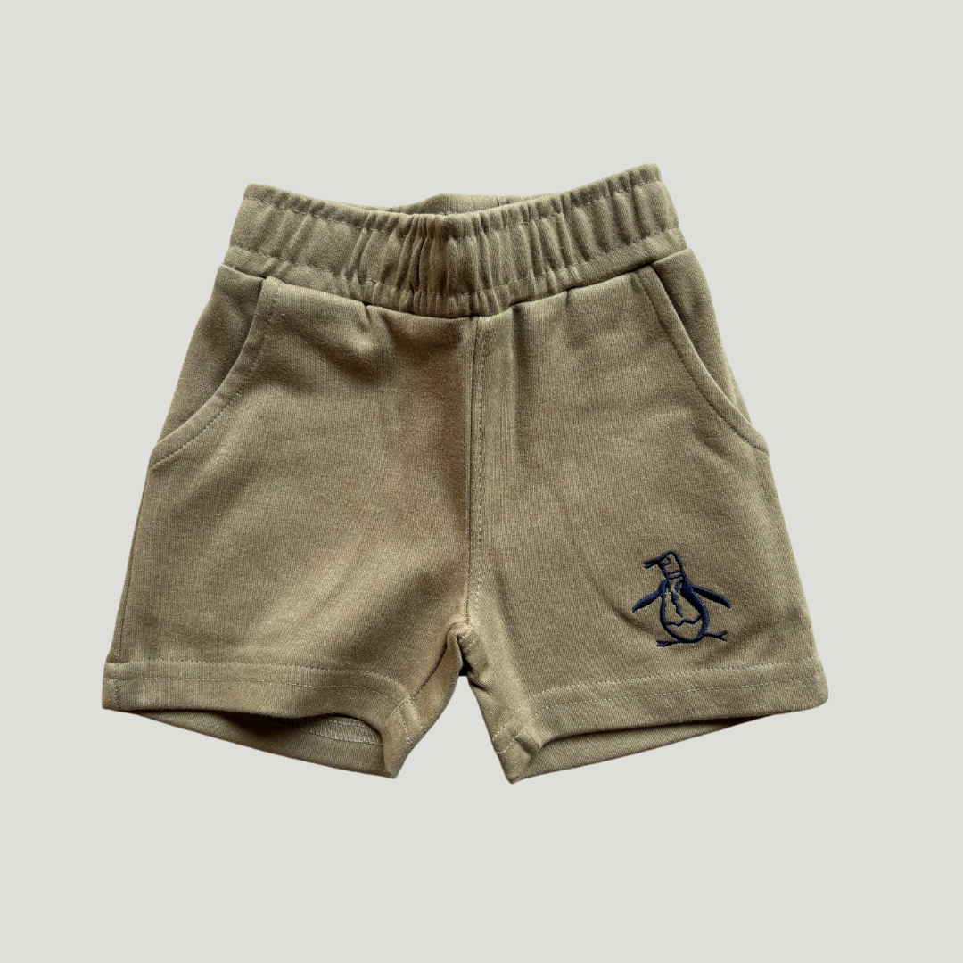 Plain Shorts for Babies with embroidery  | 100% COTTON | Mango Minis