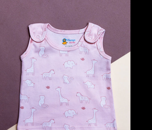 Jabla Open-Pink Animals | 100% COTTON | Mango Minis